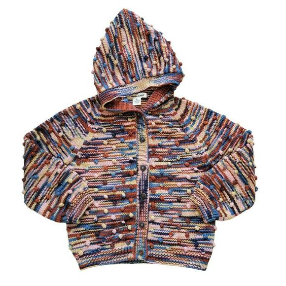 Misha And Puff Fairgrounds Space Dye Hooded Popcorn Cardigan - Picture 1 of 6
